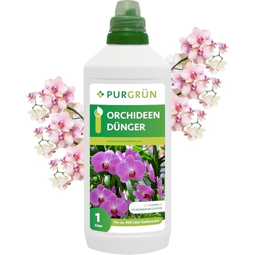 Purgrün® Orchideendünger 1 Liter – Lang anhaltende Blütenpracht dank Guano – Vollspektrum Nährstoffe für gesundes Wachstum – Konzentrat für ca 200 Liter Gießwasser – Premium-Flüssigdünger Purgrün® Orchideendünger 1 Liter – Lang anhaltende Blütenpracht dank Guano – Vollspektrum Nährstoffe für gesundes Wachstum – Konzentrat für ca 200 Liter Gießwasser – Premium-Flüssigdünger von Purgrün