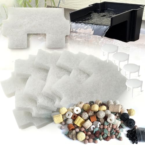 PurifyLogix Teichfiltermedien für Teich, Boss, Wasserfall-Überlauf, 6 Koi-Teich-Filter-Pads, fein und 1 Packung Keramikringe, wiederverwendbares, ultra-langlebiges Fischteich-Filtermaterial, 7 Stück PurifyLogix Teichfiltermedien für Teich, Boss, Wasserfall-Überlauf, 6 Koi-Teich-Filter-Pads, fein und 1 Packung Keramikringe, wiederverwendbares, ultra-langlebiges Fischteich-Filtermaterial, 7 Stück von PurifyLogix