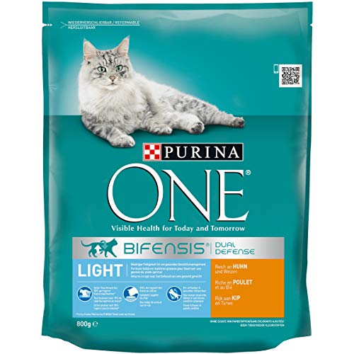 One Light Katzenfutter Huhn, 8er Pack (8 x 800 g) von PURINA ONE