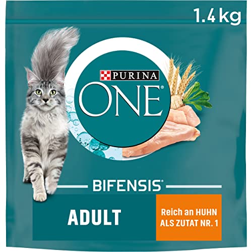 PURINA ONE BIFENSIS Adult Katzenfutter trocken, reich an Huhn, 6er Pack (6 x 1,4kg) von Purina ONE