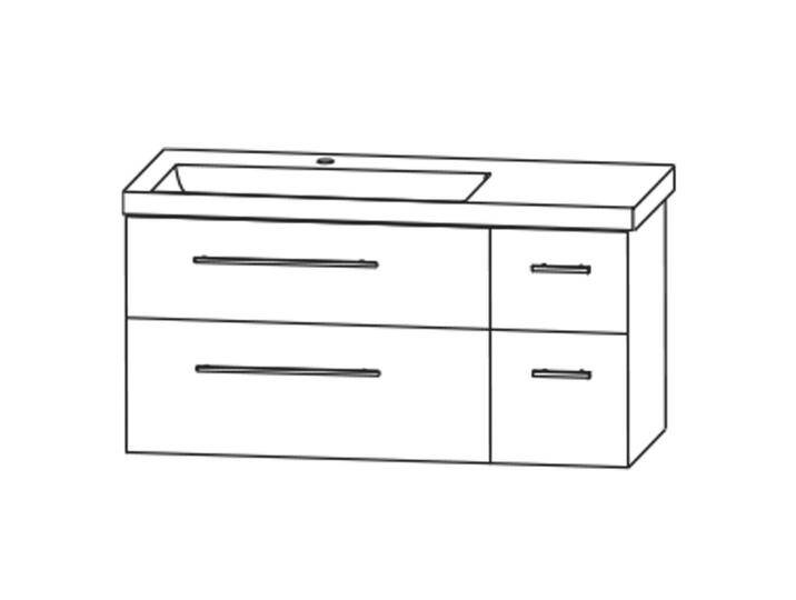 Puris c!mano Waschtischset 122 cm mit Waschtisch, Ablage rechts und 2 Unterschränken, Griff 329 2095913 Puris c!mano Waschtischset 122 cm mit Waschtisch, Ablage rechts und 2 Unterschränken, Griff 329 2095913 von Puris