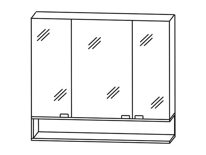 Puris c!puro Serie A Spiegelschrank 90 x 80 cm mit 3 Türen und Regal rechts geöffnet 2030450 Puris c!puro Serie A Spiegelschrank 90 x 80 cm mit 3 Türen und Regal rechts geöffnet 2030450 von Puris