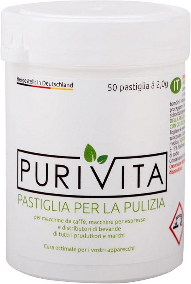 Purivita 2-Phasen REINIGUNGSTABLETTEN Kaffeevollautomaten 50 Tabs 2-Phasen 2-Phasen-Reinigungstabletten (50-St) von Purivita