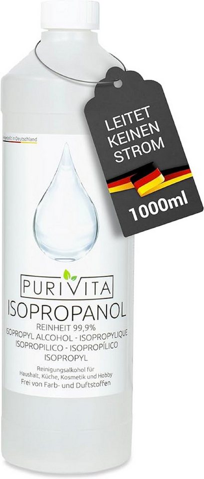 Purivita Purivita – Isopropanol in der praktischen 1000 ml Flasche Reinigungsalkohol von Purivita