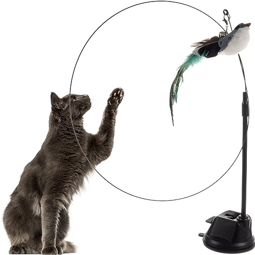 Purlov Interaktives Katzenspielzeug Vogel Katzenangel Saugnapf 22099 von Purlov