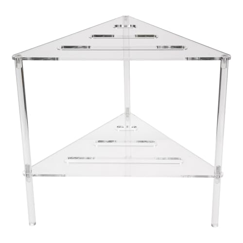 Acryl Eck Regal Doppel Boden Stehend Hohl Eck Regal Badezimmer Schlafzimmer Küche Universal für Rasierscheine Dusch hocker Acryl, Größe: 13,39x12,20x11,81 Zoll Acryl Eck Regal Doppel Boden Stehend Hohl Eck Regal Badezimmer Schlafzimmer Küche Universal für Rasierscheine Dusch hocker Acryl, Größe: 13,39x12,20x11,81 Zoll von Purokise