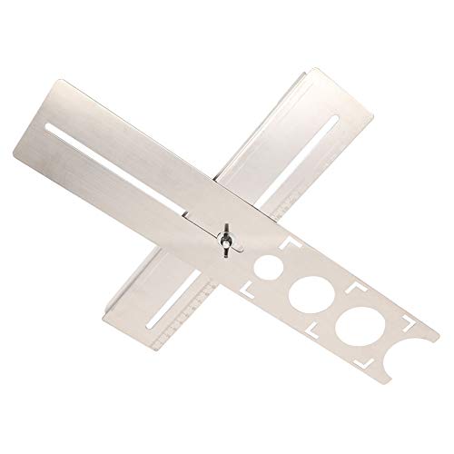 Adjustable Stainless Steel Tile Hole Locator Ruler Universal Drill Punch Measuring Tool for Home Decoration Building Decoration Electrical and Mechanical Maintenance von Purokise