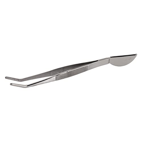 Bonsai Tweezers Tools, Stainless Steel Bonsai Tweezers Long Tweezers with Crescent Moon Spatula Head for Potted Loosening Soil Planing Grass (Bent) von Purokise