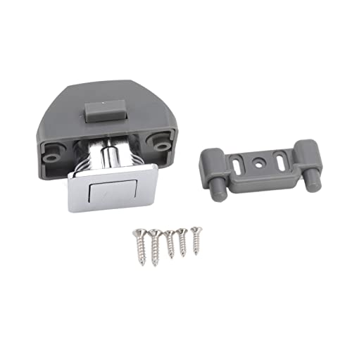 Button Latch Lock, Zinc Alloy Keyless RV Push Cabinet Locks Push Button Cabinet Latch Cabinet Door Catch Lock Handle for RV Caravan Motorhome von Purokise