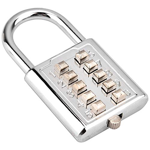 Purokise 10 Digit Push Button Combination Padlock, Blind Operated Push Button Padlock, Suitable for School Gym Lockers, Athletic Storage Lockers, Fences, And Toolboxes. 5 Digit Com von Purokise