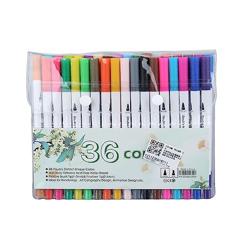 Purokise 36 Color Dual Head Marker Pen professioneller Dual -Pinsel -Marker, flexibler Faserspitze, Fine, Tagebuch/Notiz/Schnitzen/Kalligraphie/Kunsthandwerksvorräte Set Set Purokise 36 Color Dual Head Marker Pen professioneller Dual -Pinsel -Marker, flexibler Faserspitze, Fine, Tagebuch/Notiz/Schnitzen/Kalligraphie/Kunsthandwerksvorräte Set Set von Purokise