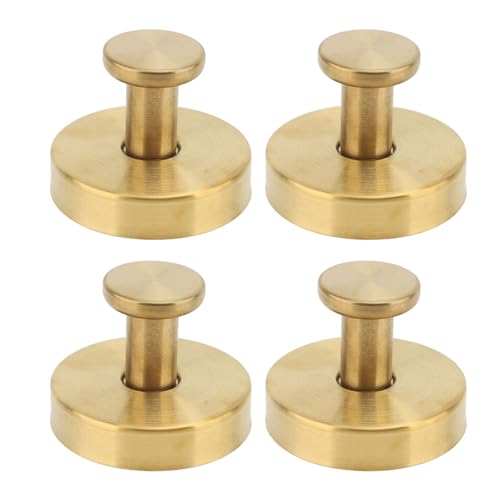 Purokise 4 Saugnäpfe Haken Edelstahl Saughalte Handtuchregal, geeignet für Badezimmer und Küchenglastür Wand Saugnapfhaken Dusche (golden) von Purokise