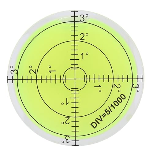 Purokise 60mm Diameter Measuring Tool Circular Leveling Bubble with Graduation Scale Premium Abs Plastic Acrylic Material for Leveling Calibration of Electronic Scales and Camera von Purokise
