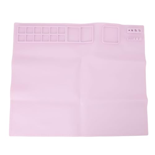 Silicone Painting Mat Reusable Flexible Silicone Art Mat with Palette for Kids Drawing Crafts Roseate 51x42.6cm von Purokise