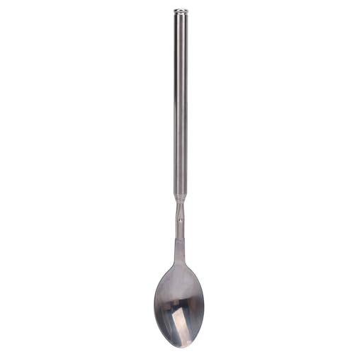 Teleskoper Löffel Edelstahl Ergonomisches Design verstellbare Länge zum Kochen des Backens im Freien Picknicks Grillen von Purokise