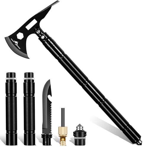 Purple Dragon Garten Axt 9 in 1, Survival Camping Axt mit Hacke, Multitool Tragbare Überlebensausrüstung mit Messer Outdoor, Scharfe Bushcraft Beil für Wandern Purple Dragon Garten Axt 9 in 1, Survival Camping Axt mit Hacke, Multitool Tragbare Überlebensausrüstung mit Messer Outdoor, Scharfe Bushcraft Beil für Wandern von Purple Dragon