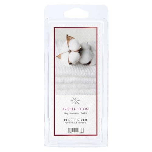 Purple River Duftwachs für Duftlampe | 4er Set Fresh Cotton | Duftwachs Baumwolle | 10 Wax Melts für Duftlampe | Raumduft für Aromatherapie | 6h Duftdauer je Wax Melt Purple River Duftwachs für Duftlampe | 4er Set Fresh Cotton | Duftwachs Baumwolle | 10 Wax Melts für Duftlampe | Raumduft für Aromatherapie | 6h Duftdauer je Wax Melt von Purple River Candle
