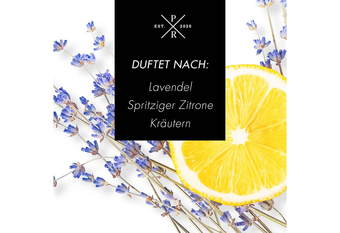Purple River Duftkerze Reed Diffuser Lemon Lavender - 100ml (1-tlg), Brenndauer, Duftkerze Floral, Zitrus von Purple River