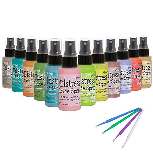 Ranger Tim Holtz Distress Oxid-Spray-Set Nr. 2 2019, Sommerfarben, 12 Flaschen und Bonus-Detail-Sticks Ranger Tim Holtz Distress Oxid-Spray-Set Nr. 2 2019, Sommerfarben, 12 Flaschen und Bonus-Detail-Sticks von Purple Turtle Products