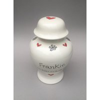 Personalisierte Große Keramik Haustier Urne Hund Erinnerungsgeschenk, Verlust von PurpleGlazePotteryUK