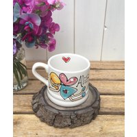 Personalisierte Handbemalte Keramiktasse Für Kinder. Expresso Tasse, Auto, Schmetterling, Rakete, Blumen, Cupcake, Bagger, Küken, Ostergeschenk Personalisierte Handbemalte Keramiktasse Für Kinder. Expresso Tasse, Auto, Schmetterling, Rakete, Blumen, Cupcake, Bagger, Küken, Ostergeschenk von PurpleGlazePotteryUK