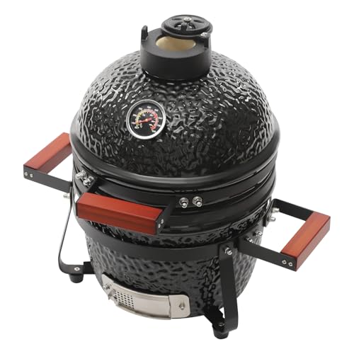 Keramikgrill BBQ Holzkohle Grill, Ø 50 cm Kamado Smoker-Grill Set mit Thermometer Campinggrill Ceramic Rund Holzkohle Keramikgrill BBQ Holzkohle Grill, Ø 50 cm Kamado Smoker-Grill Set mit Thermometer Campinggrill Ceramic Rund Holzkohle von PurpleMinder