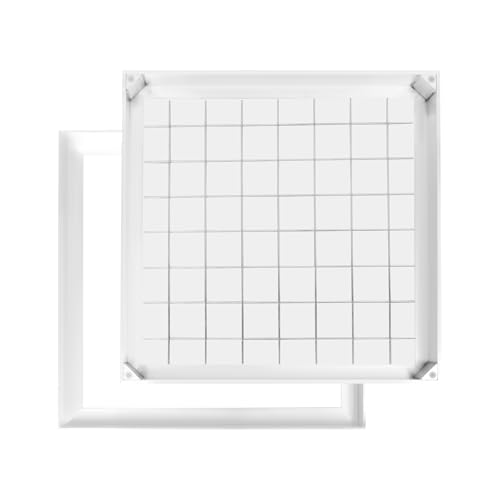 Schachtabdeckung Aluminium - Auspflasterbar & Unsichtbar mit Rahmen - Mit Hebeschlüsseln für Innen- und Außenbereich (Silber, 60 * 60cm) von PurpleMinder