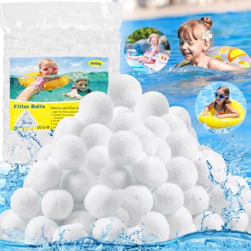 Purpledi Filterbälle Pool, 800g Filterbälls, Geeignet Für Pool Filter Schwimmbad Filteranlage, Filter Balls für Sandfilteranlage Schwimmbad, Filterpumpe von Purpledi
