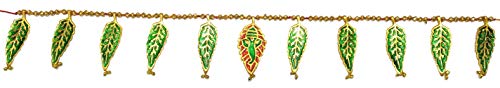 Purpledip 12202D Bandhanwar Toran Festoon Wandbehang, Metall, Ganesha Patta Mala von Purpledip