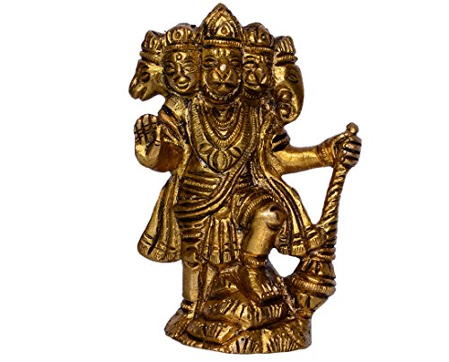 Purpledip Idol Panchmukhi Hanuman Vintage Statue für Tempel (10377) von Purpledip