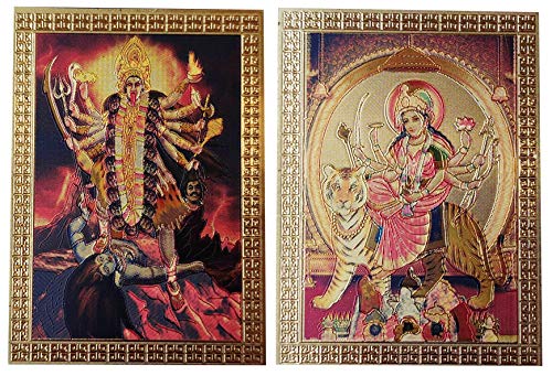 Purpledip Metallfolie Magnet Set: Durga & Kali (12222) von Purpledip