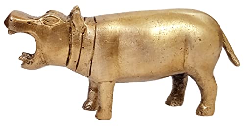 Purpledip Statuette, Nilpferd, Messing, Nilpferd, Sammlerstück, 12612 von Purpledip