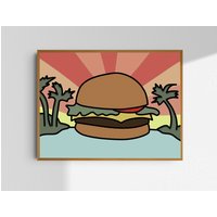 Bob Es Burgers Art - Cheeseburger Im Paradies Poster Bobs Tv Print Diner Burger von PurseKing