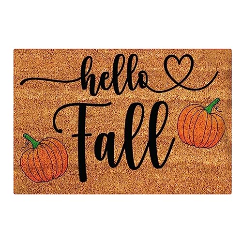 40x60cm Halloween Fußmatte Thanksgiving Fussmatte InnenTeppiche rutschfeste Türmatte Herbst Fußmatten Halloween mit Kürbisse Muster Waschbar Fussabtreter für Innen und Außen, Flur, (02-C, One Size) von Pursuit-W
