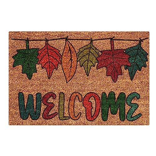 40x60cm Halloween Fußmatte Thanksgiving Fussmatte InnenTeppiche rutschfeste Türmatte Herbst Fußmatten Halloween mit Kürbisse Muster Waschbar Fussabtreter für Innen und Außen, Flur, (03-A, One Size) von Pursuit-W