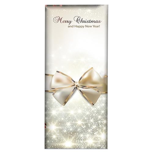 Pursuit-W WeihnachtsdekoTürdeko,Weihnachten Türvorhang Deko,93cm x 201cm Weihnachtsmann Tür Abdeckung Dekoration Hängen Banner Hintergrund, Weihnachtsbanner für Haus Haustür Veranda (03-G, One Size) von Pursuit-W