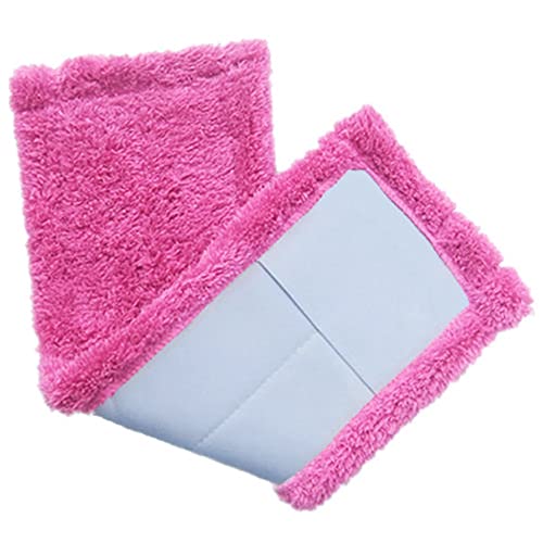 Tücher für Bodenwischer 50 cm Wischbezug zur Trocken- & Nassreinigung Bodenwischer Ersatzbezug für alle Bodenarten Wischmopp Bezug Mikrofaser Putzlappen ideal für Fliesen Laminat (Hot Pink, One Size) von Pursuit-W