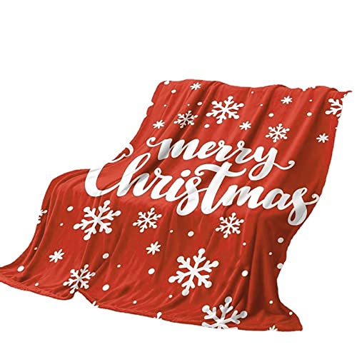 Weihnachts Kuscheldecke Flauschig Decke Wohndecke Sofadecke Fleecedecke Warm Weich Blanket Sofa überwurfdecke 100 cm x 70cm Tagesdecke Wolldecke Weihnachtsdecke Couchdecke für Winter (B, One Size) von Pursuit-W