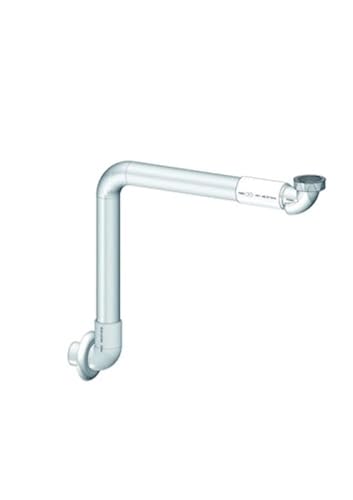 Purus Ablaufgarnitur mit Geruchsverschluss Raumsparsiphon Wandrosette DN 40 von Purus