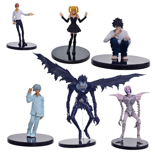 Puruuige Death Note Figur Statue Anime Licht Yagami Misa Amane Ryuk Rem Figur Modell PVC Cartoon Charakter Sammlung Skulptur Schreibtisch Dekoration Geschenke 6 Stück Puruuige Death Note Figur Statue Anime Licht Yagami Misa Amane Ryuk Rem Figur Modell PVC Cartoon Charakter Sammlung Skulptur Schreibtisch Dekoration Geschenke 6 Stück von Puruuige