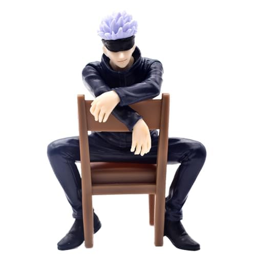 Puruuige Gojo Satoru Figur Modell Anime Figur Stuhl sitzende Pose Charakter Statue 11 cm PVC Desktop Dekoration Geschenke von Puruuige