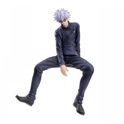 Puruuige Gojo Satoru Figur Modell Anime Figur sitzende Pose Charakter Statue 14 cm PVC Desktop Dekoration Geschenke von Puruuige