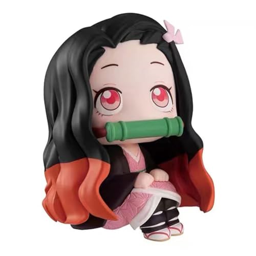 Puruuige Kamado Nezuko Look Up Figur 10 cm Nezuko Q Version Anime Figuren Model Mini Cartoon Character Cake Topper Sammelfiguren Dekoration Geschenke von Puruuige