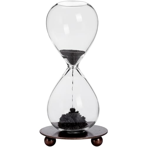 Purzen Dekorativer Sanduhr, magnetische Sanduhr mit einem Sockel für Schreibtischdekoration Schwarz,Iron Base,L Purzen Dekorativer Sanduhr, magnetische Sanduhr mit einem Sockel für Schreibtischdekoration Schwarz,Iron Base,L von Purzen
