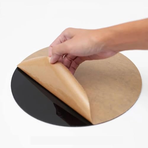 Purzen Schwarze Runde Platte für Heimwerken Modellbau Basteln DIY gravierbar und leicht zuzuschneiden für Innen- und Außengebrauch,1.8mmx28cm(2pcs) von Purzen