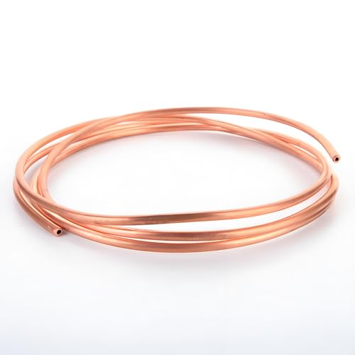 Purzen Weiches Kupferrohr In Spule Hohles Kupferrohr Flexibles Langlebiges Rohr Für Kühlung Klimaanlage Sanitär DIY Elektrik Wärmeübertragung Wohn Und Industrie,1.9mm*0.5mm*10m von Purzen