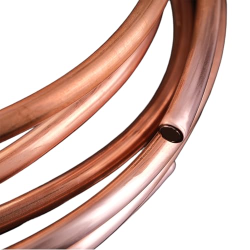 Purzen Weiches Kupferrohr Spule Hohles Kupferrohr Flexibles Leicht Biegbares Rohr Für DIY Projekte Kühlung Klimaanlage HVAC Sanitär Elektrik Wärmeaustausch,6mm*0.8mm*10m Purzen Weiches Kupferrohr Spule Hohles Kupferrohr Flexibles Leicht Biegbares Rohr Für DIY Projekte Kühlung Klimaanlage HVAC Sanitär Elektrik Wärmeaustausch,6mm*0.8mm*10m von Purzen