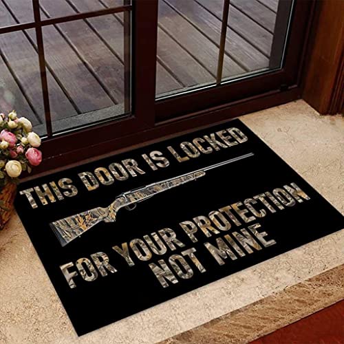 St. Patrick's Day Fußmatte mit Aufschrift "This Door is Locked for Your Protection", 40,6 x 61 cm von PuseTaer