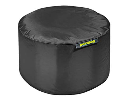 pushbag Kindersitzsack, 100% Polyester, Schwarz, 50 x 50 cm von Pushbag