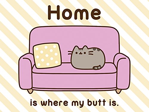 Pusheen Home Leinwanddruck, Mehrfarbig, 60 x 80 cm von Pusheen